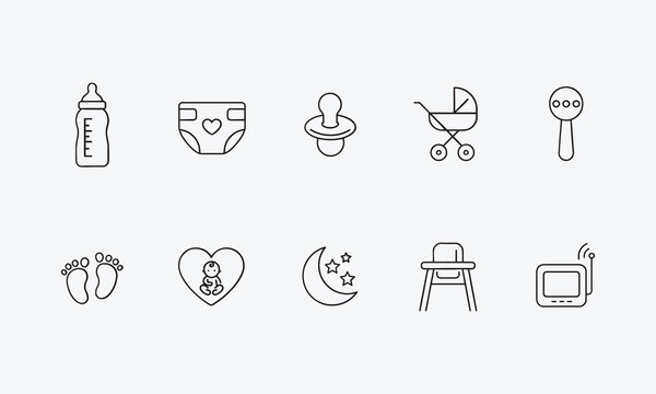  Parenting icon set