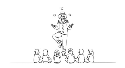 Clown Juggling Balls for Children Audience