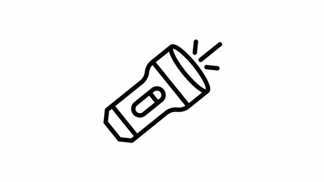 Flashlight minimalist stroke animation