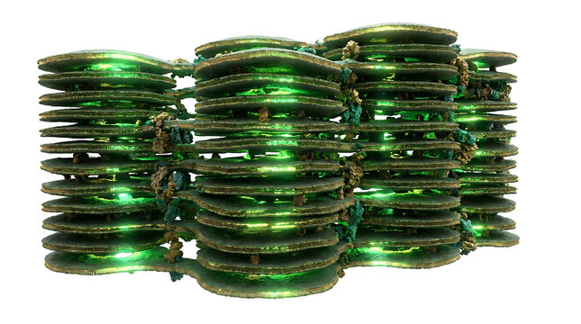 3D Model of Granum and Thylakoid Membranes Isolated
