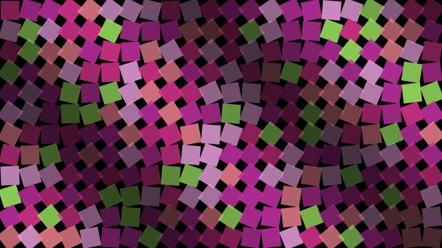 A vibrant mosaic of multicolored diamond shapes arranged in a diagonal grid pattern creates a visually striking abstract background design.