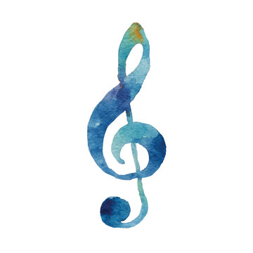 Blue musical eighth note symbol.