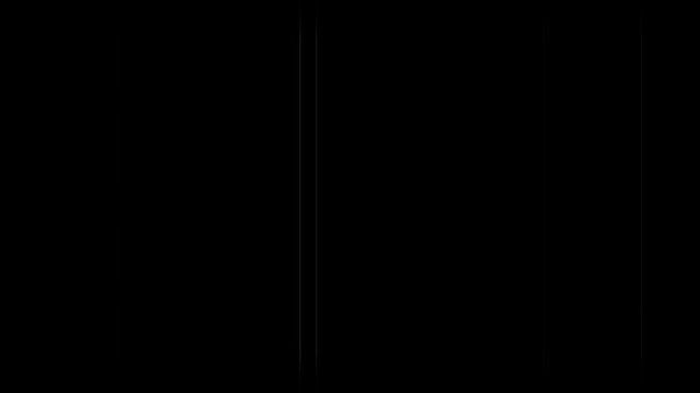 A minimalist composition featuring faint vertical lines against a solid black background.