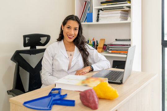 Dietitian smiling offering professional nutrition advice