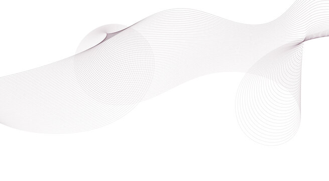 Innovation gray wave line background with smooth shape. Beautiful waving line in transparent background illustration
