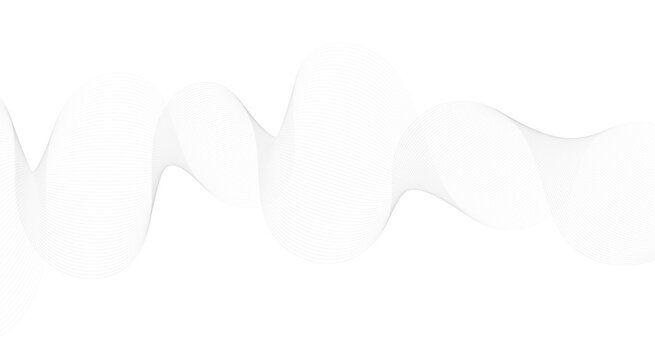 Monochrome gray wave, isolated vector design on white background. Vector eps10