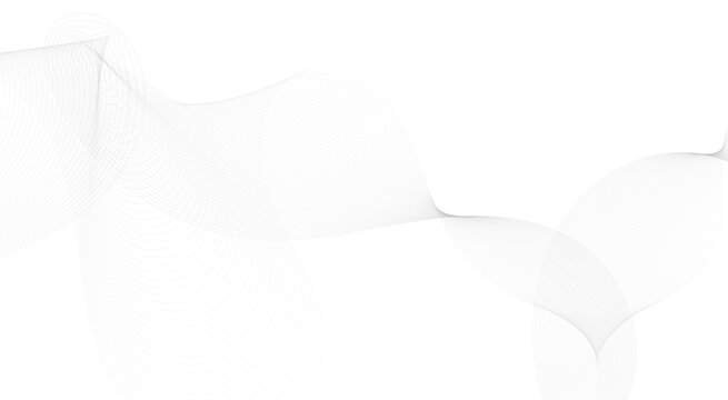Undulate wave lines; frequency sound waves. Fractal digital curves, gray swirl on white background. Vector illustration 