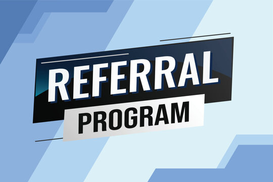 referral program word concept vector illustration with lines modern futuristic 3d style for landing page template ui web mobile app poster banner flyer background gift card coupon label wallpaper