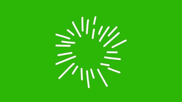 4K hand drawn loading spinner animation on green screen. Circular progress indicator overlay for chroma key editing, buffering screens, waiting status, user interface, and motion graphics.