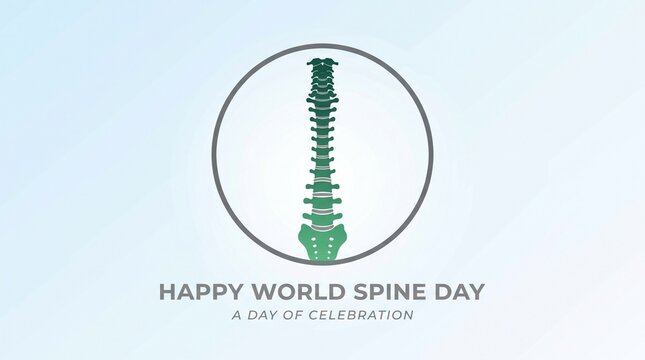 Happy world spine day celebration vector illustration