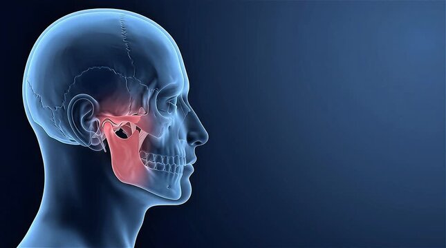 3D Medical Animation Showing Normal Human Jaw and Temporomandibular Joint Anatomy