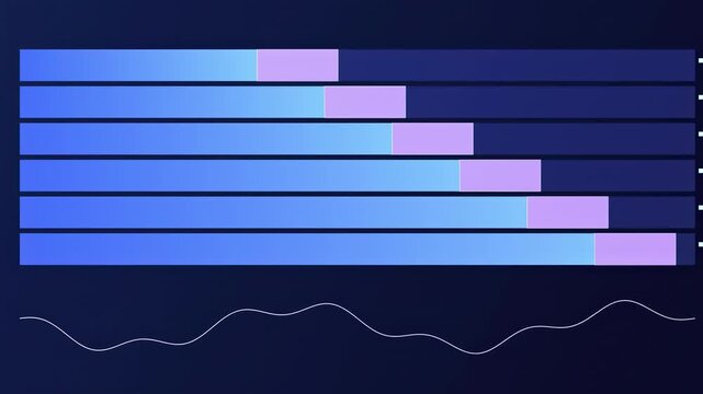 Abstract animated walk-forward backtest folds on a timeline drawn as blue and cyan glowing lines and dots on a deep dark background. Clean minimal motion graphics element with free space around it, id