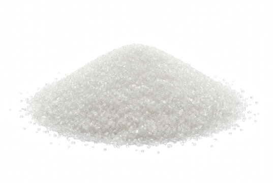 Heap of Granulated White Sugar or Salt Grains