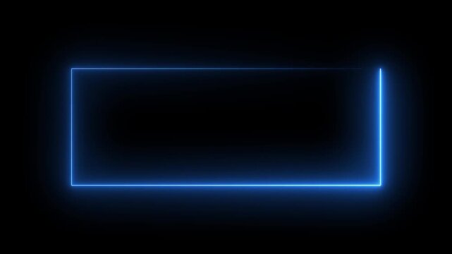 Animated glowing neon line motion frame background isolated 4k.