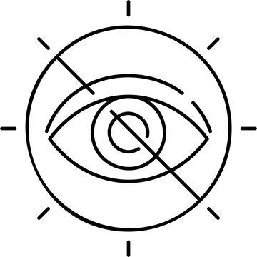 Line Visual Impairment Icon