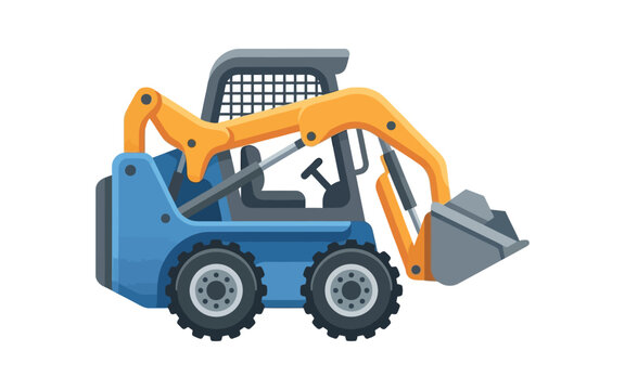 Skid Steer Loader Vector Illustration