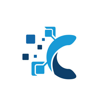 Tech logo vector template illustration