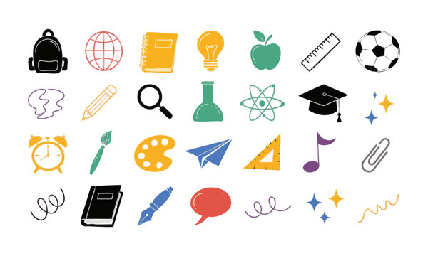 Academic Education Doodle Graphics.