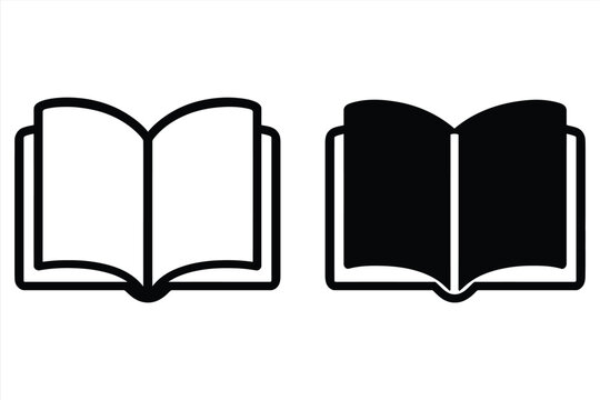 Open book icon set, simple vector illustration of open books
