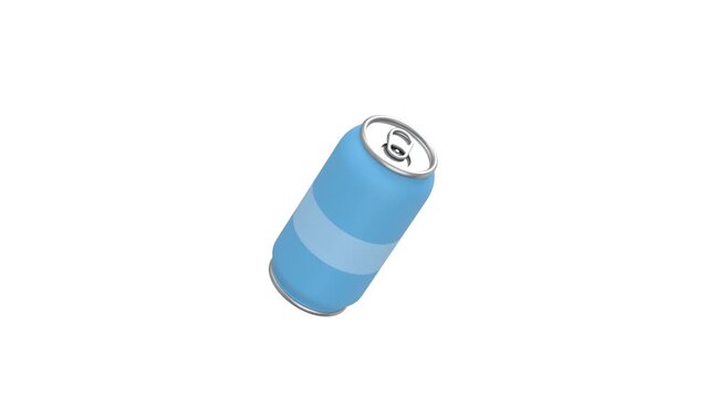 Soda Can icon 3d rendering animation on 4k	