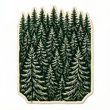 Dark green pine tree seamless pattern for winter holiday design. Evergreen forest texture background for Christmas wrapping paper and fabric prints.
