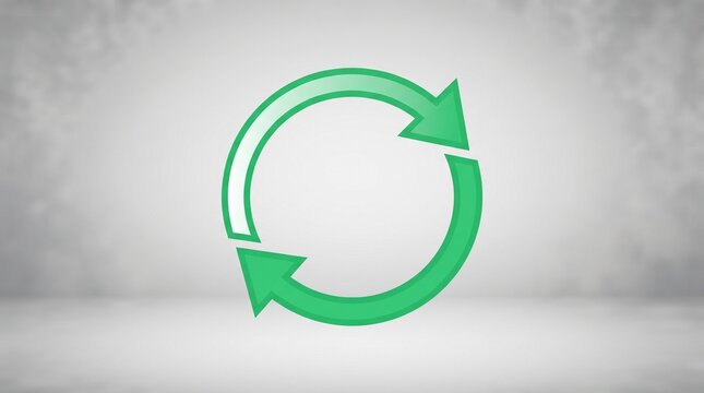 arrows circle clock wise (cw) direction. double or 2 elements of green spin vector circular arrow rotating sign icon with white gradient color. Uniform width of body 