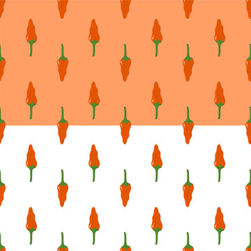 chili pattern Background. pepper pattern background. chili flat illustration pattern background. hot chili pattern background.	