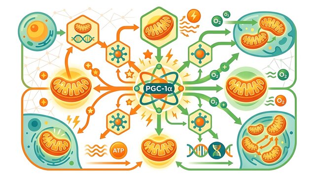 Metabolic signaling pathway for mitochondrial biogenesis and energy
