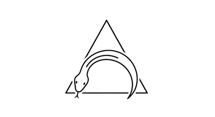 Obraz premium deathly hallows symbol with snake and rainbow