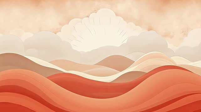 Digital sunrise art design landscape abstract background