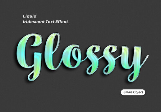 Liquid Iridescent Text Effect
