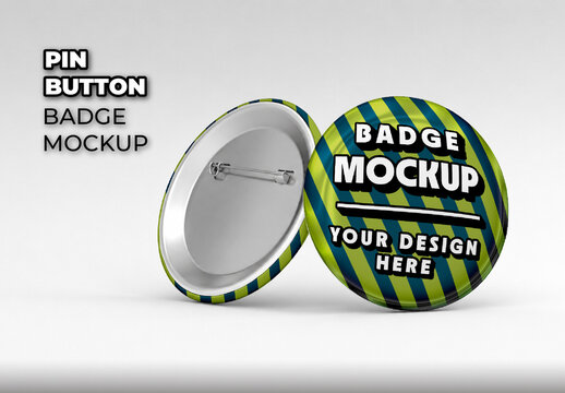 Pin Button Badge Mockup