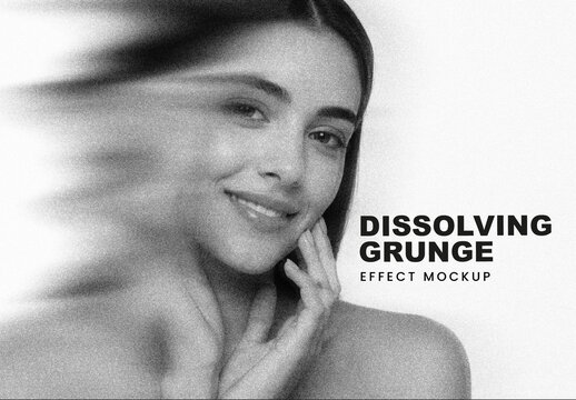 Dissolving Grunge Image Effect Mockup
