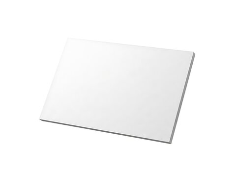 Blank white paper card rectangular sheet