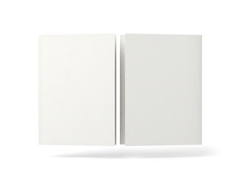 Blank open brochure or book mockup with two pages facing each other