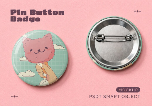 Pin Button Badge Mockup