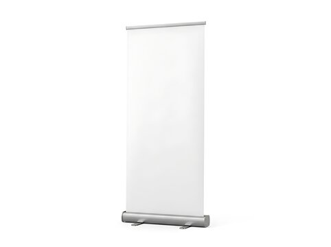 Blank roll up banner display stand for advertising and marketing