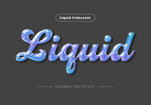 Liquid Iridescent Text Effect