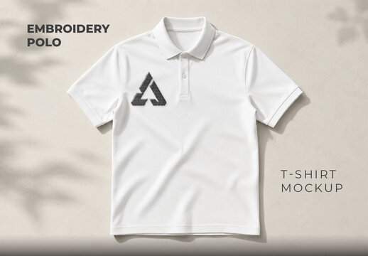 Embroidery Polo T-Shirt Mockup