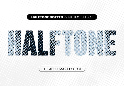 Halftone Dotted Print Text Effect