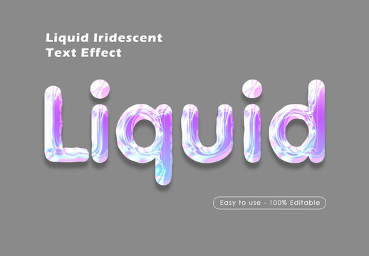 Liquid Iridescent Text Effect