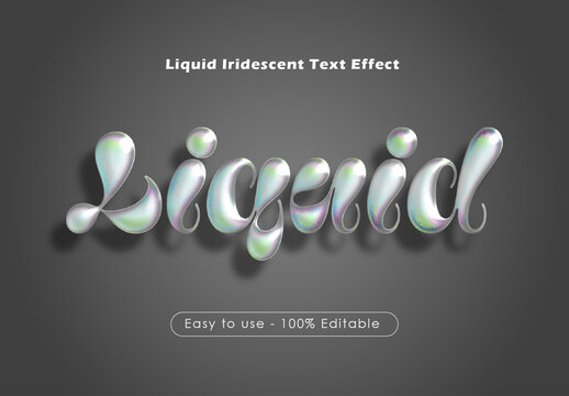 Liquid Iridescent Text Effect
