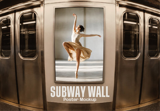 Subway Wall Poster Mockup