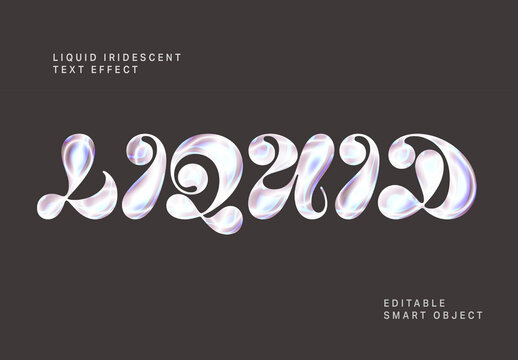 Liquid Iridescent Text Effect