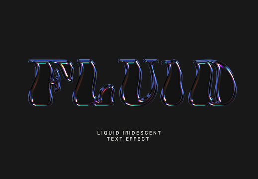 Liquid Iridescent Text Effect