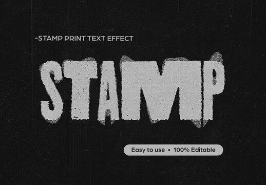 Stamp Print Text Effect