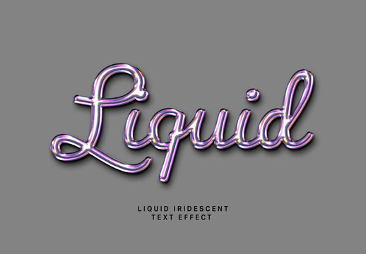 Liquid Iridescent Text Effect