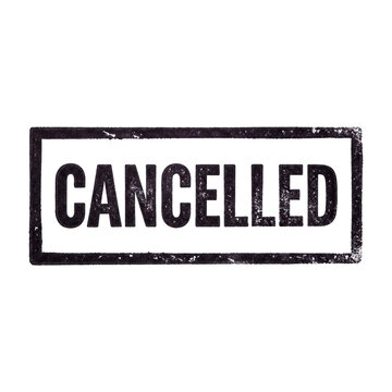 Distressed Stamp Graphic with the Word Cancelled.