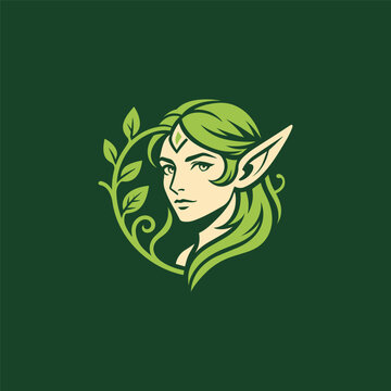 Half Elf Nature Logo