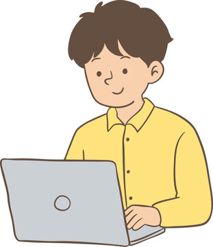 man with laptop